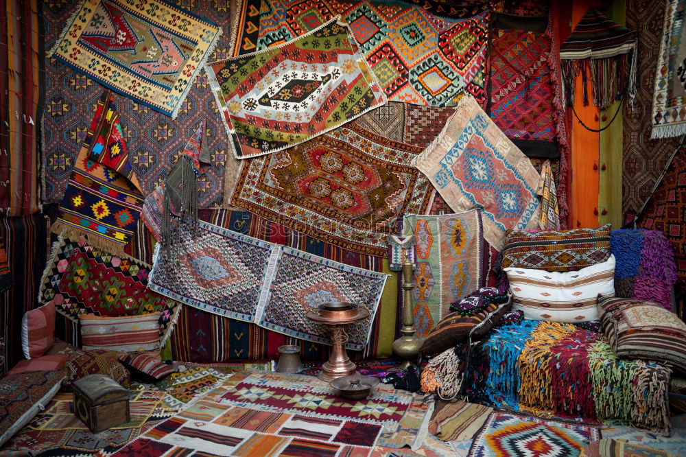 Image, Stock Photo Cushions on oriental market in Marrakech, Morocco, Africa.