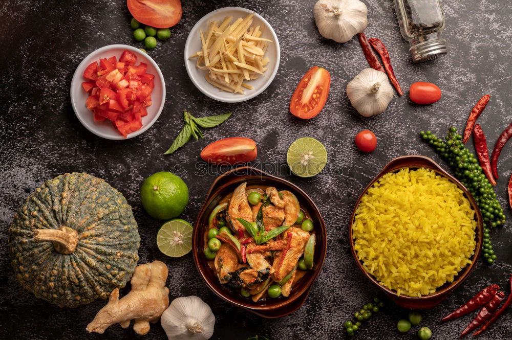 Similar – Image, Stock Photo Fresh ingredients for tomato soup