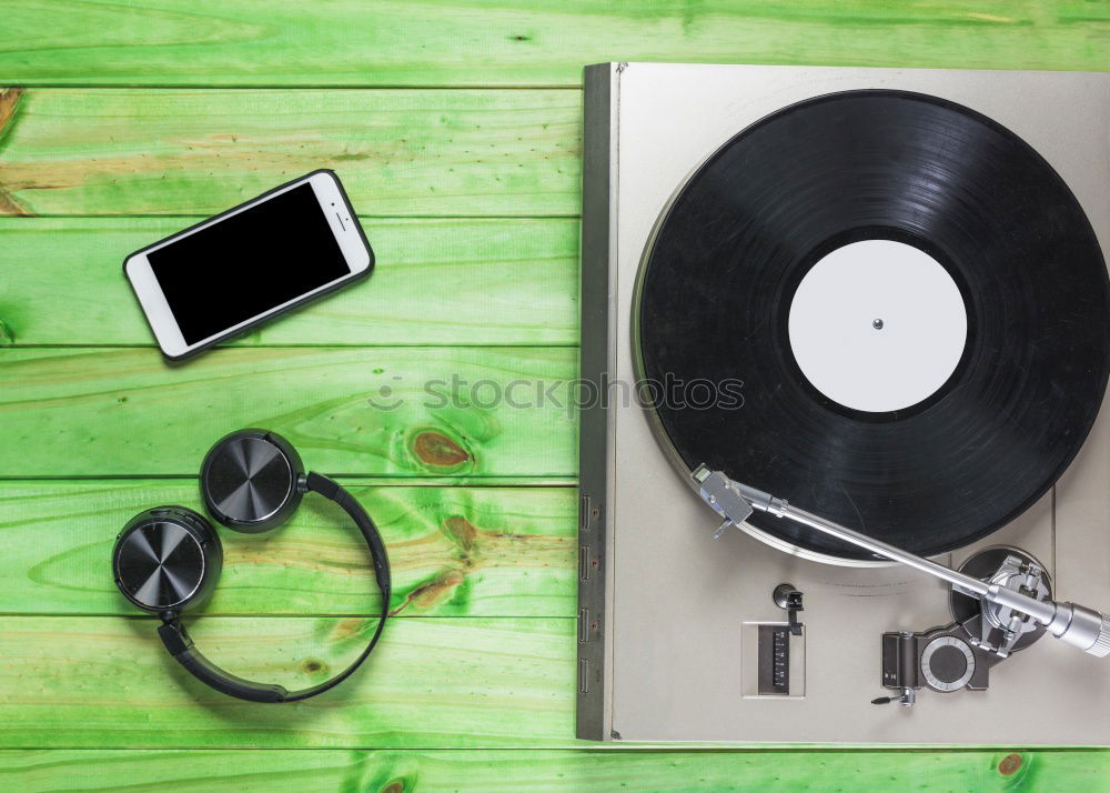 Similar – Vintage turntable and headphones