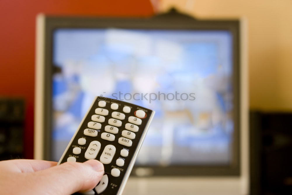 Similar – Image, Stock Photo zapping Television Pushing