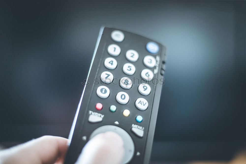 Similar – Image, Stock Photo zapping Television Pushing