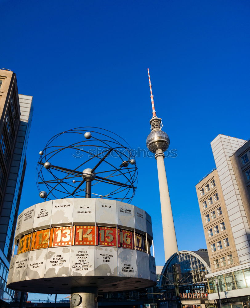 Similar – World time clock with television tower