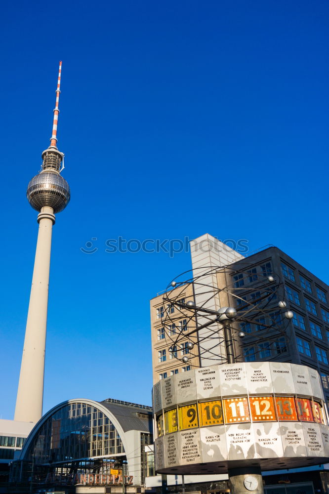 Similar – World time clock with television tower