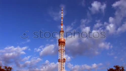 Similar – radio antenna in the forest, radio telecommunication mast TV antennas, blue sky, radio antenna