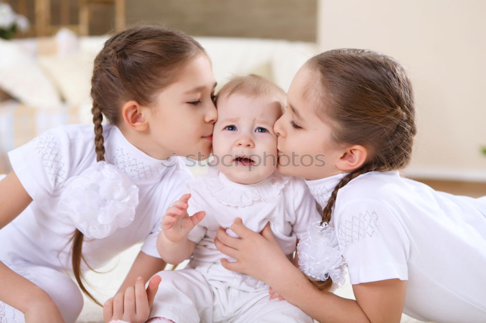 Similar – Image, Stock Photo Portrait of happy children