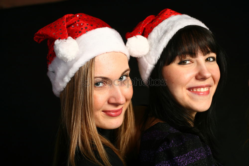 Similar – Image, Stock Photo Beautiful friends in the forest in a winter day