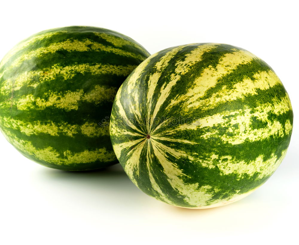 Similar – ripe green round watermelon