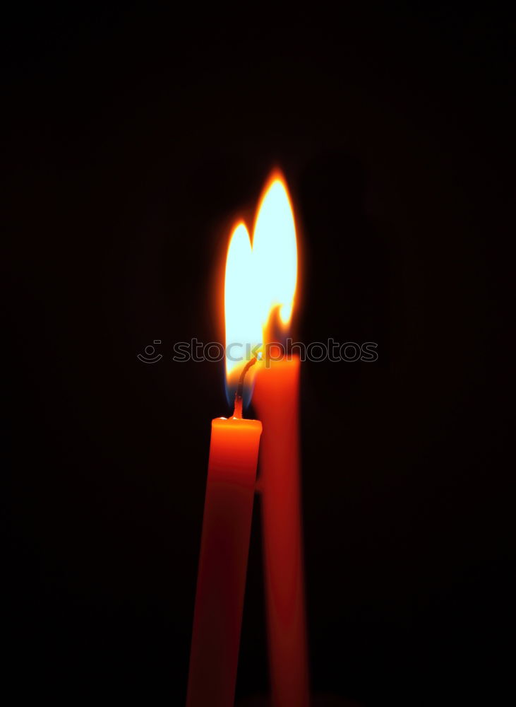 Similar – Image, Stock Photo Burning candle in a hand. Weak depth of field with blue background and some shine.