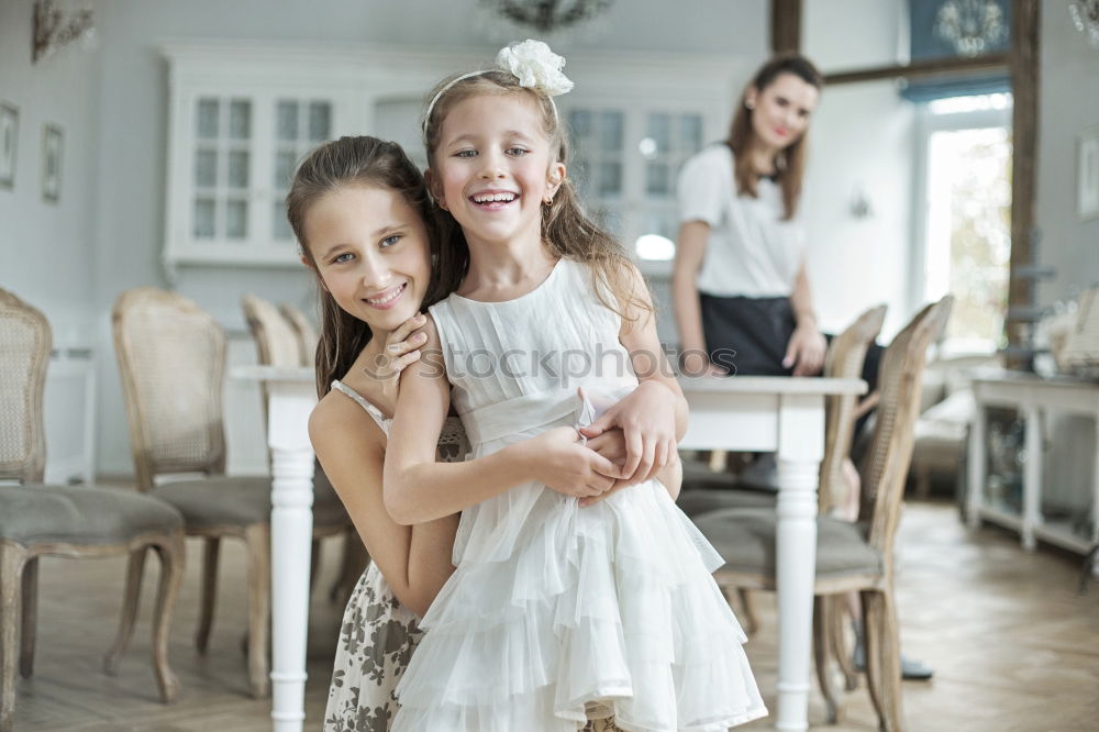 Similar – Two beautiful sister kids eating watermelon ice cream