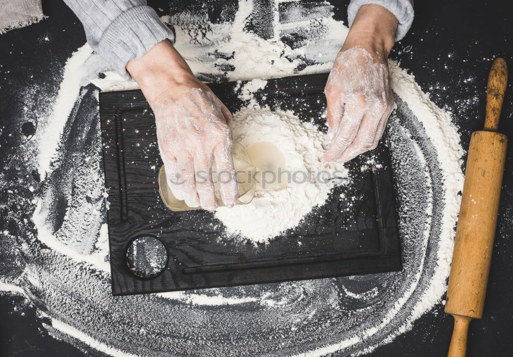 Similar – Image, Stock Photo Crop artisan carving clay dish