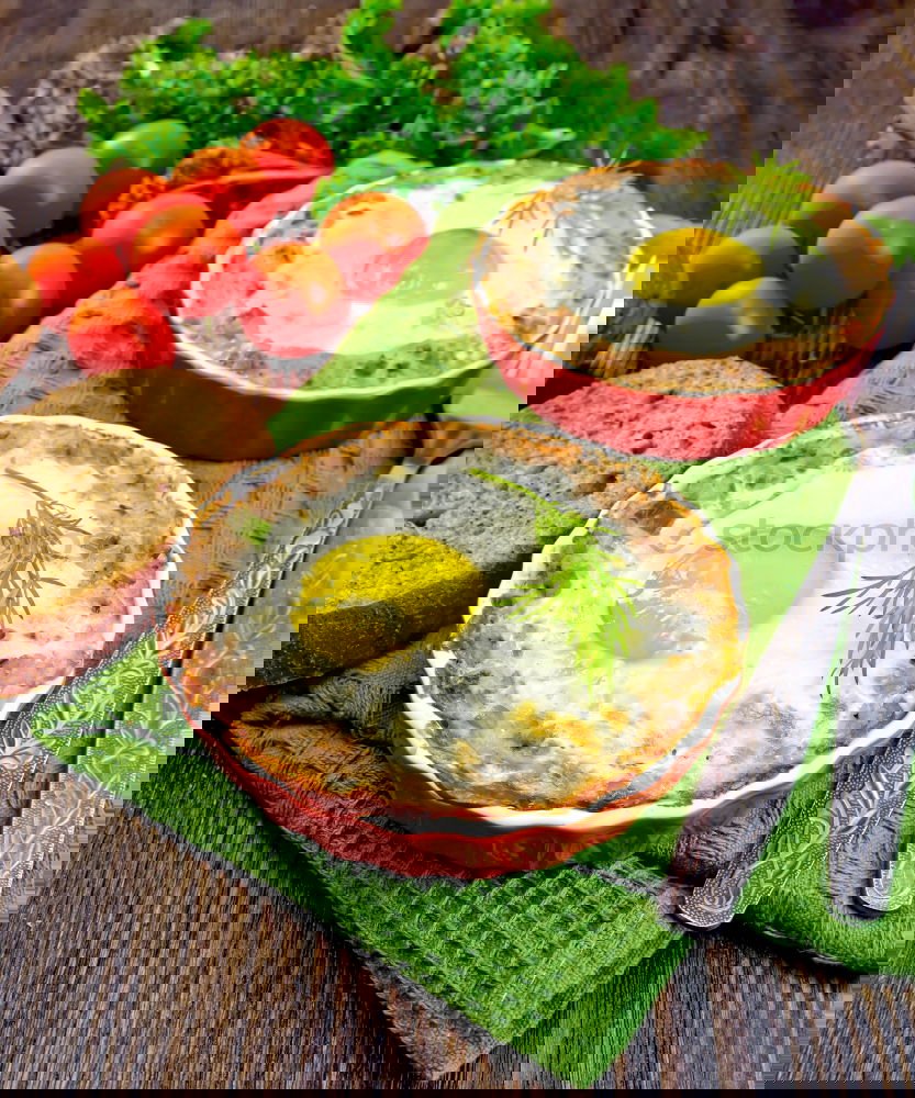 Similar – Image, Stock Photo Crispbread with cream cheese, egg and radish