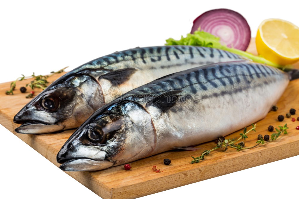 Similar – Prepare fresh fish with lemon and oil