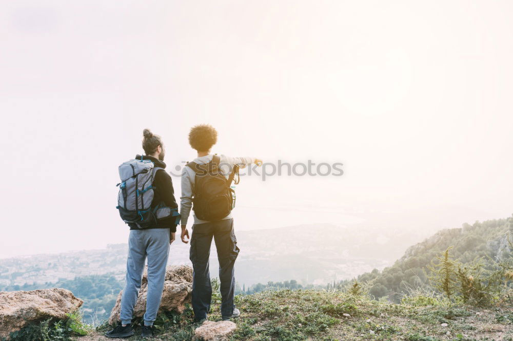 Similar – Image, Stock Photo Happy family standing near the lake at the day time.