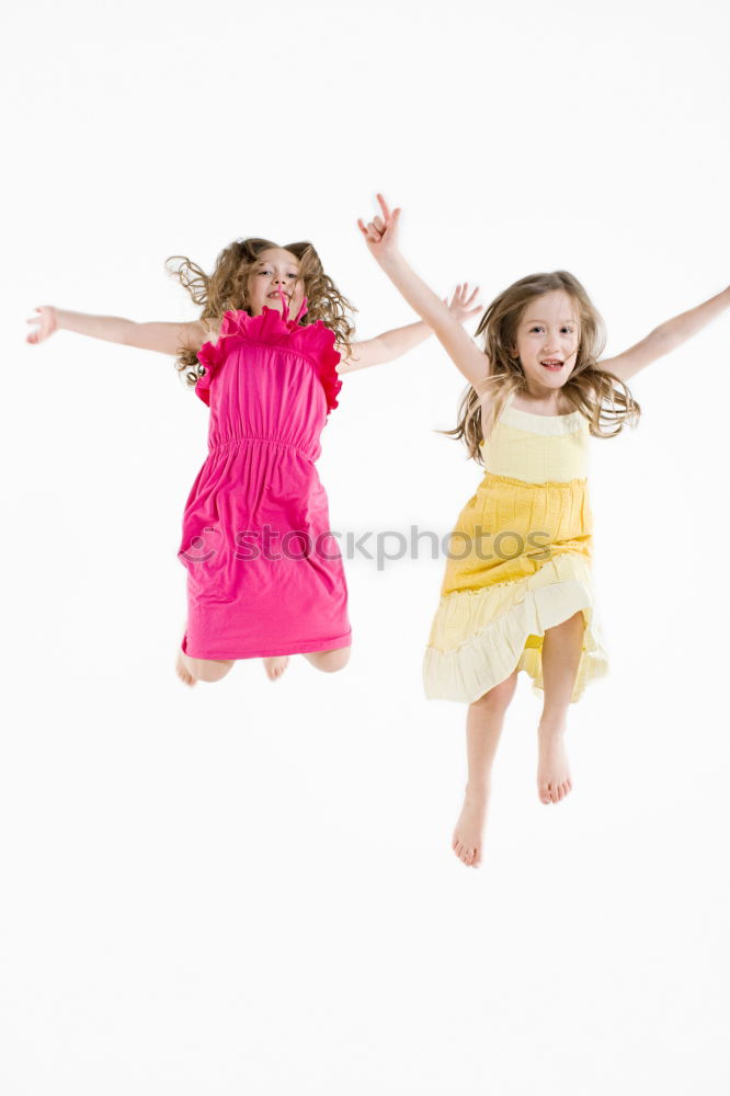 Similar – Image, Stock Photo Two beautiful sister kids playing under white sheets