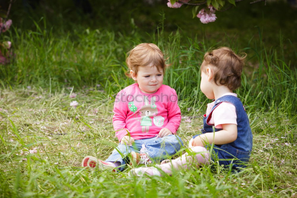 Similar – Image, Stock Photo Happy mother with her little daughter in Nature