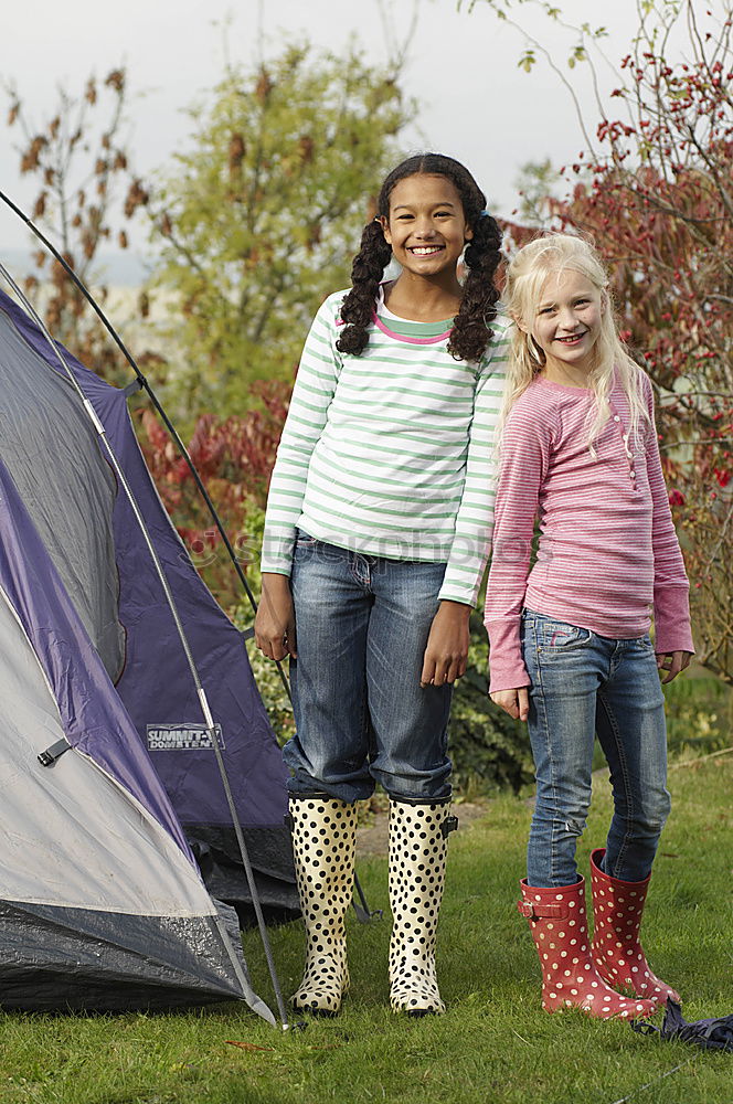 Similar – Children enjoying camping holiday