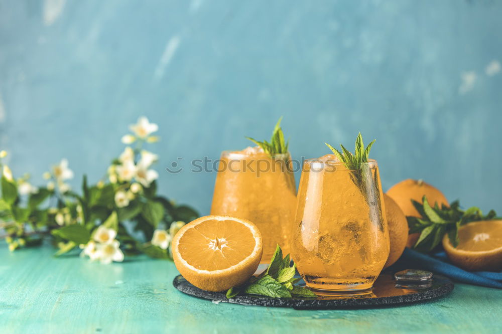 Similar – Image, Stock Photo Golden turmeric milk on tray with ingredients