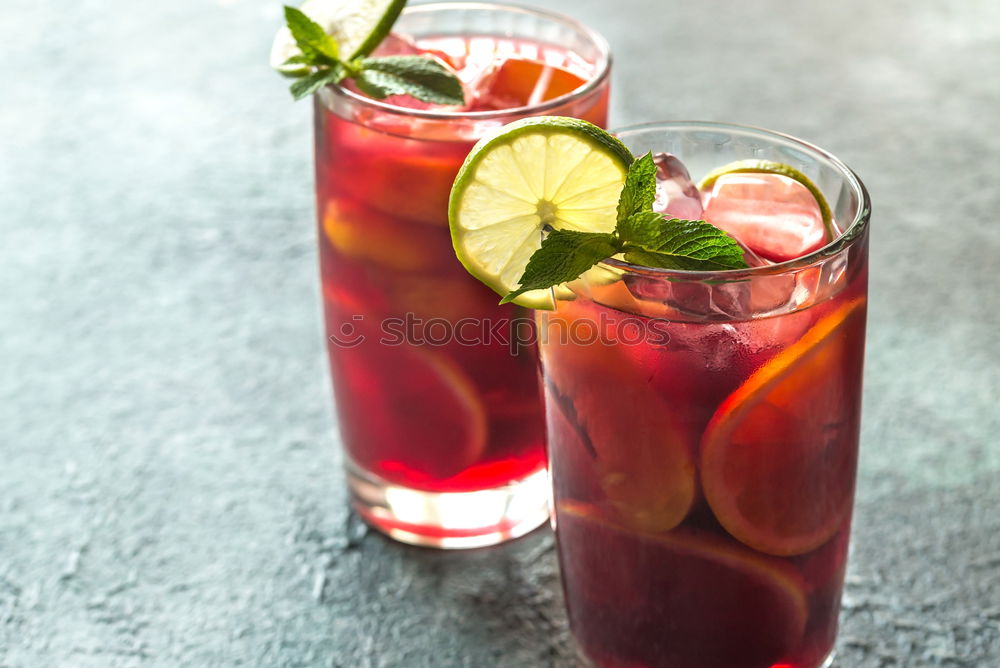 Similar – Image, Stock Photo Sangria drink in glass on wood