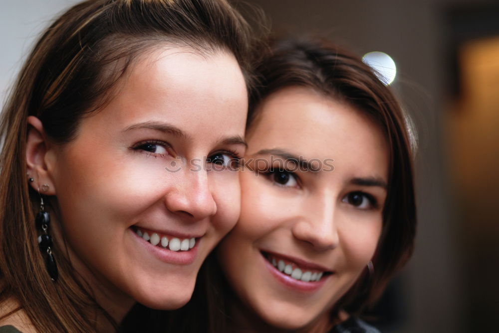 Portrait of two cheerful women