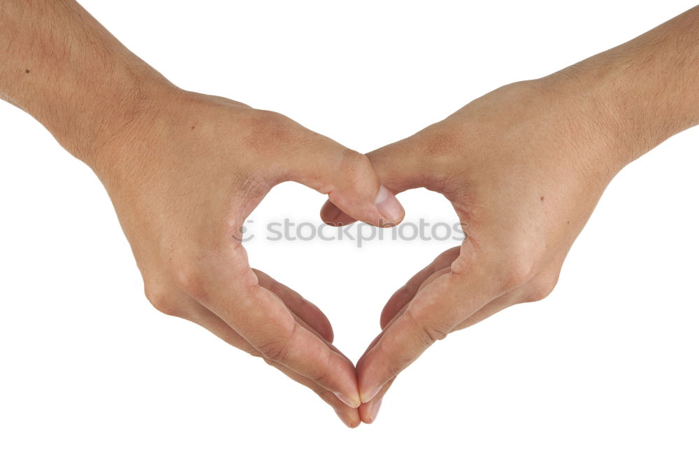 Similar – Image, Stock Photo Young man making a heart shape with his hands