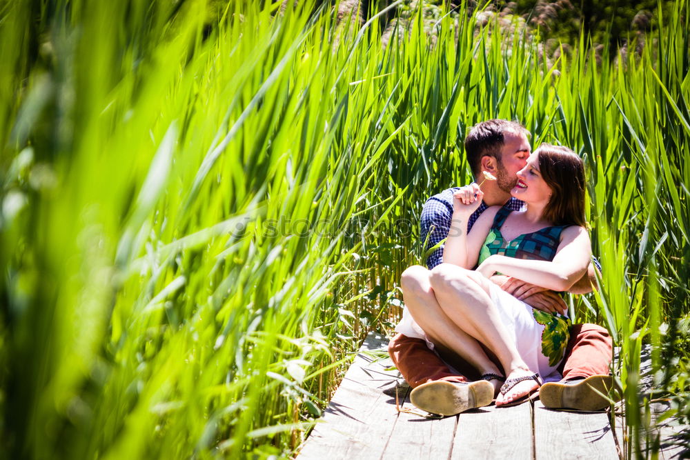 happy lovers on Holiday in the alps mountains