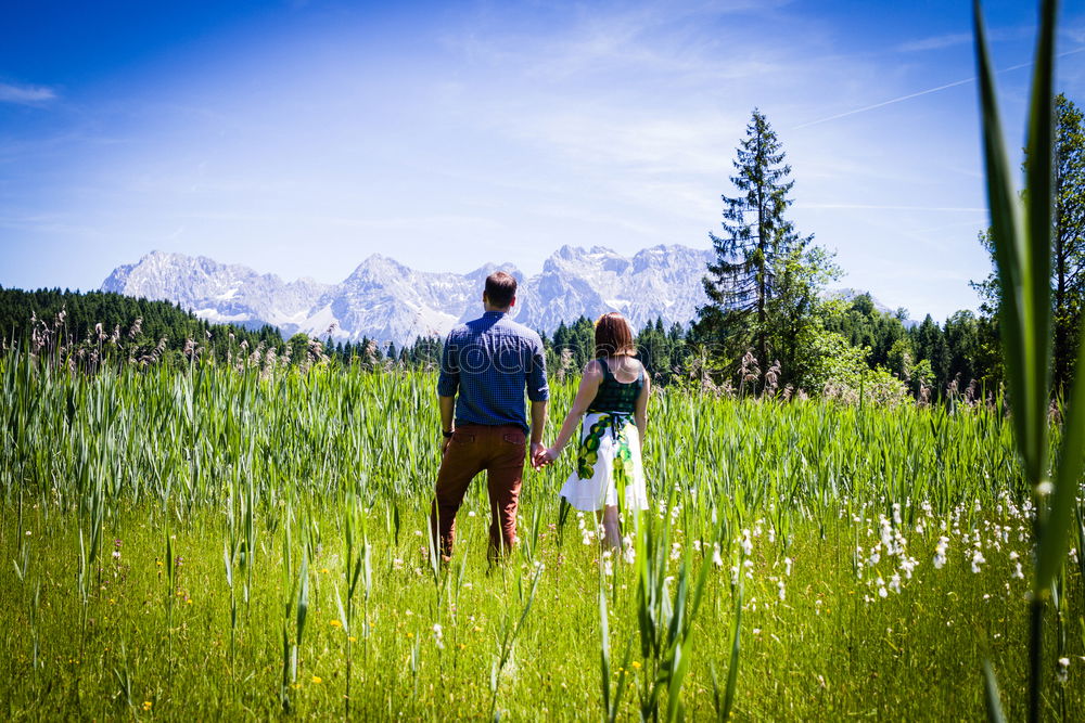 Similar – happy lovers on Holiday in the alps mountains