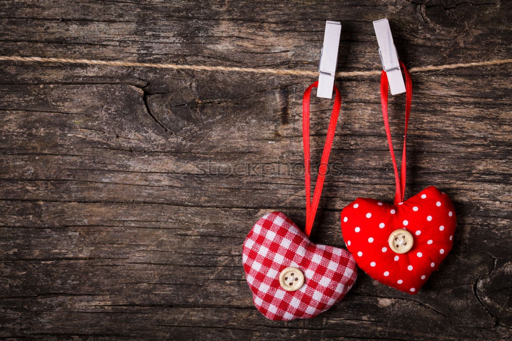 Similar – Image, Stock Photo Two hearts on a wooden board