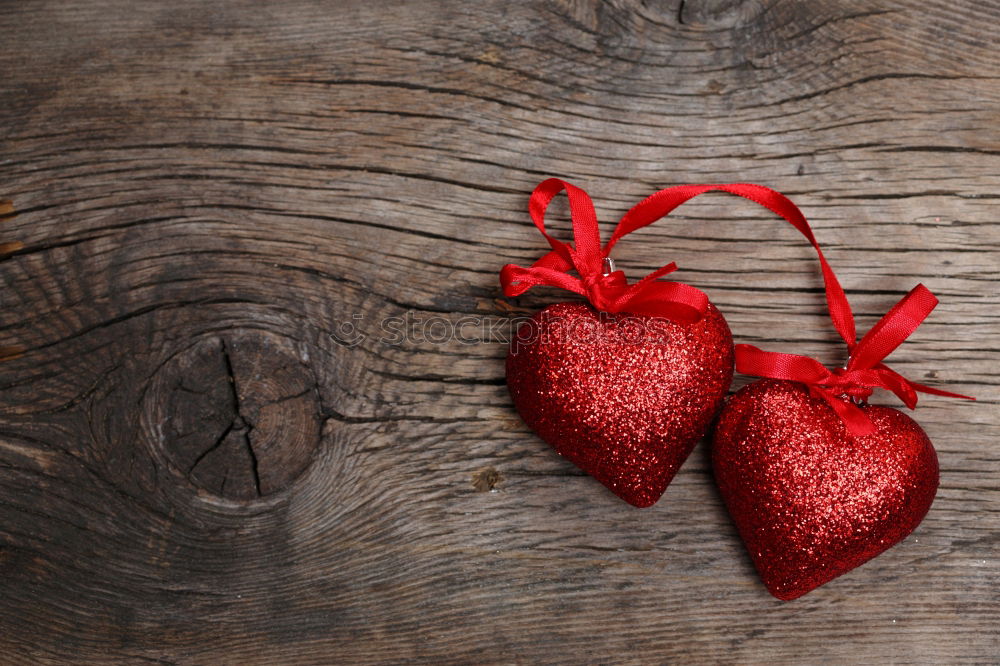 Similar – Image, Stock Photo Two hearts on a wooden board