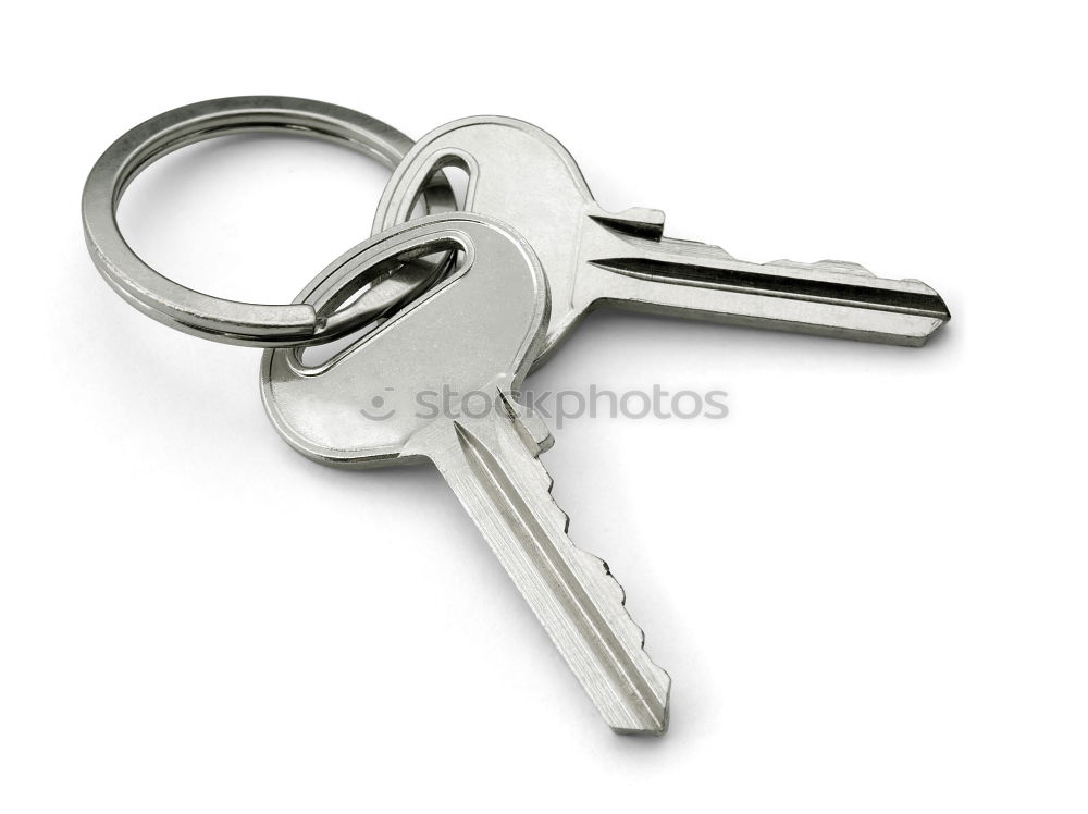 Similar – Image, Stock Photo Old rusty key with a paper label on the wooden board