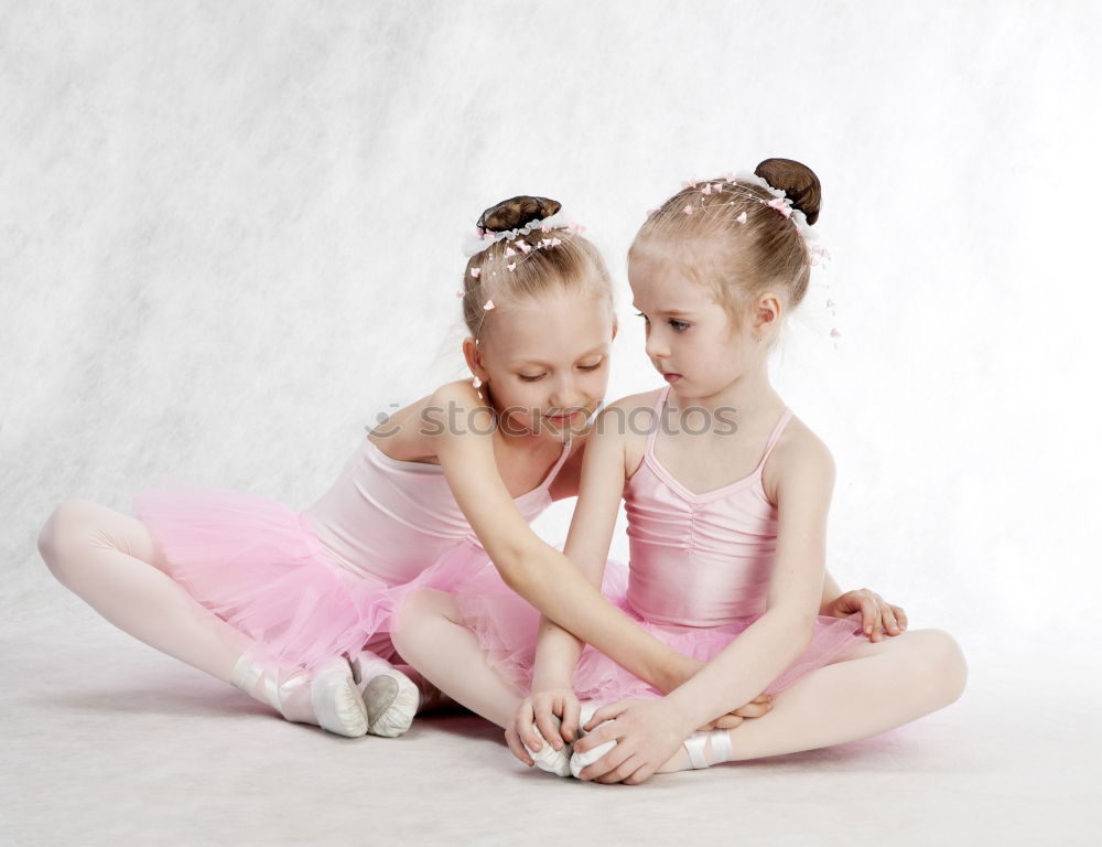 Similar – Image, Stock Photo Two beautiful sister kids playing under white sheets