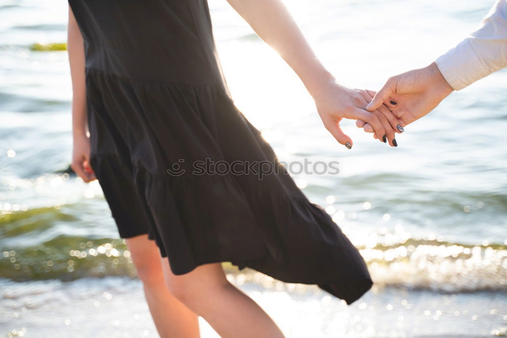 Similar – Image, Stock Photo Couple holding hands