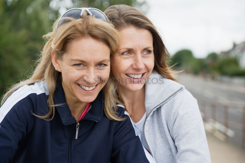 Four Healthy Women after outdoor exercise