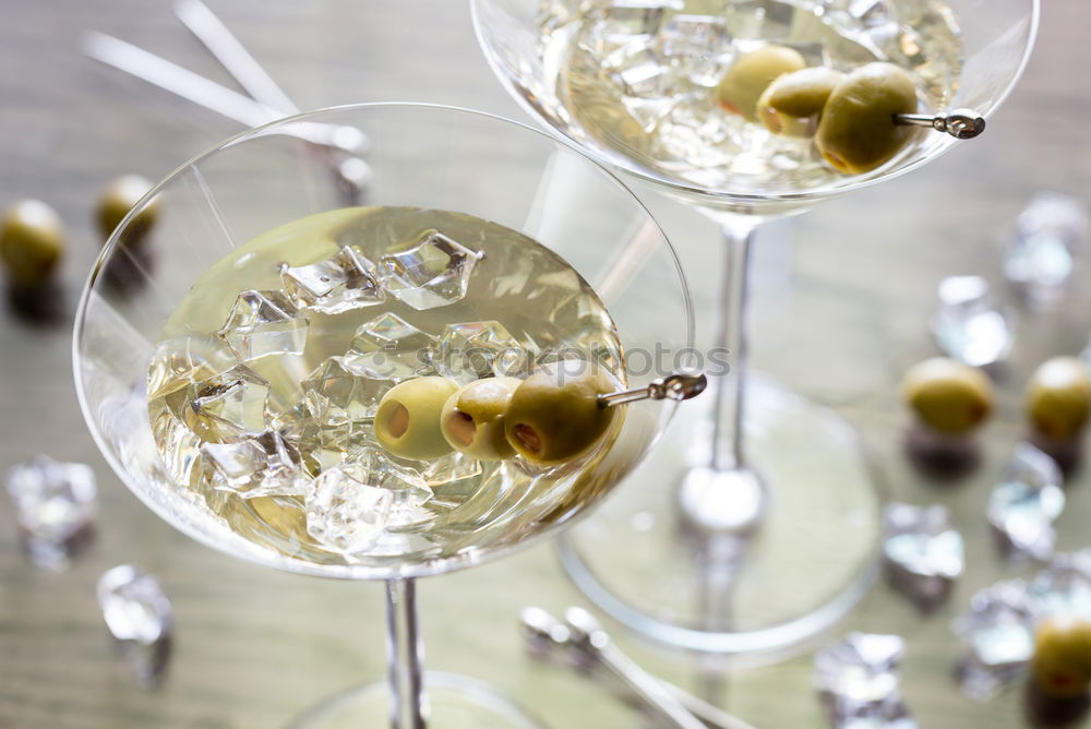 Similar – Image, Stock Photo Classic Dry Martini with olives