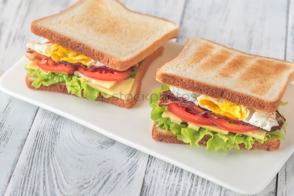 Similar – Image, Stock Photo sandwich of French toast