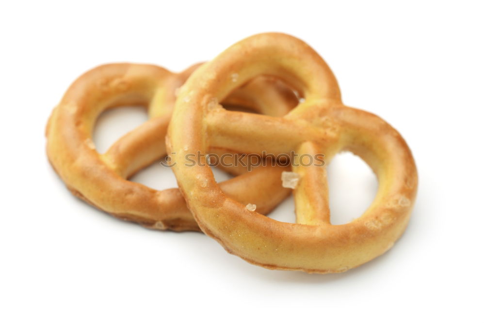 Similar – Image, Stock Photo Flying Food Concept German Traditional Salted Pretzel