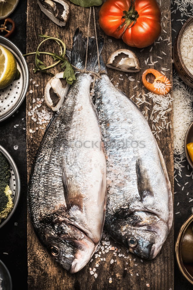 Similar – Image, Stock Photo Fresh mussels in a pot with herbs and spices