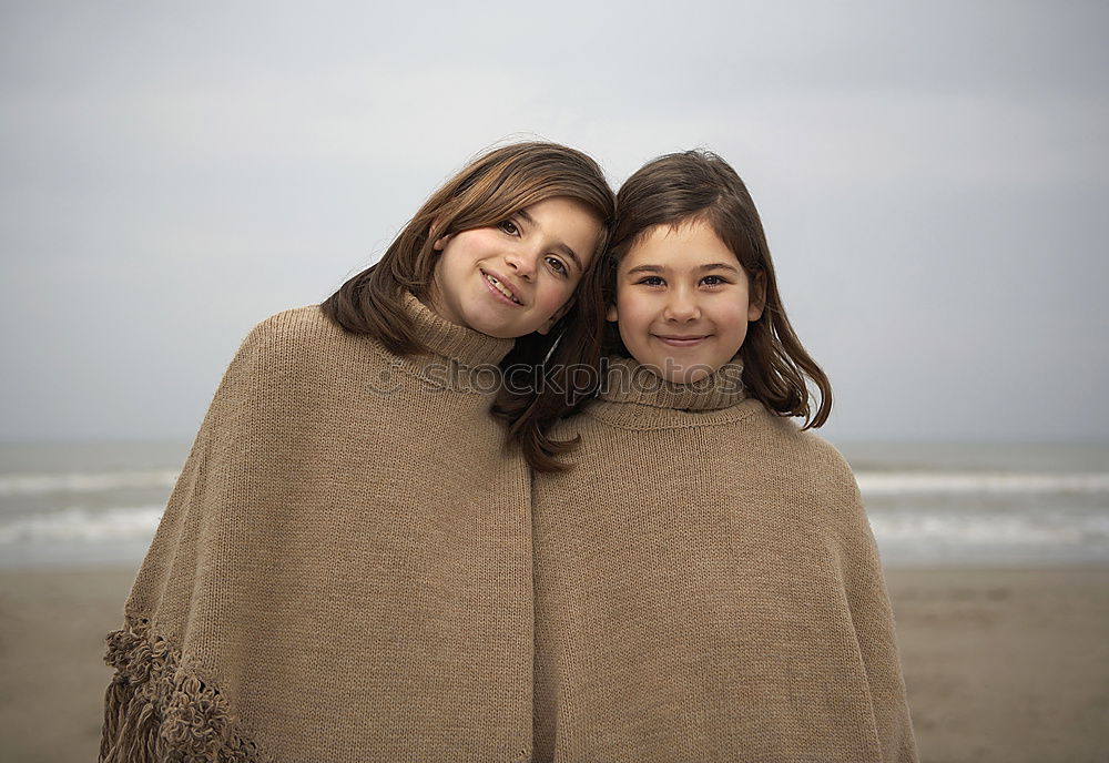 Similar – Image, Stock Photo Beautiful friends in the forest in a winter day