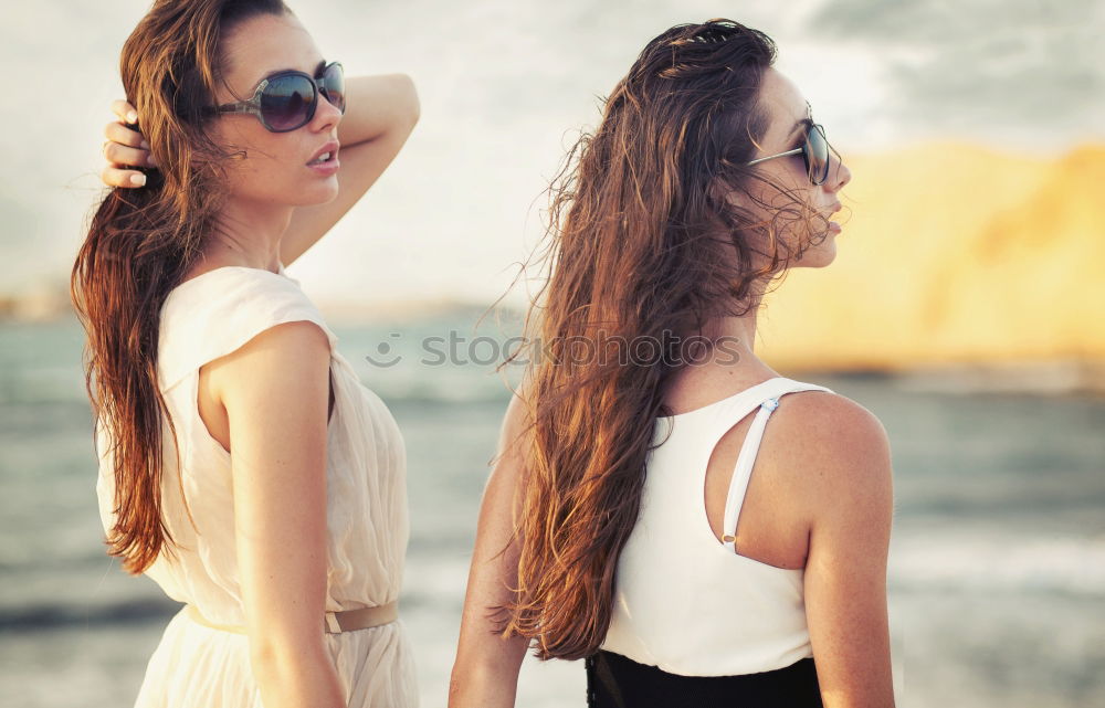 Similar – Image, Stock Photo Friends in the evening sun