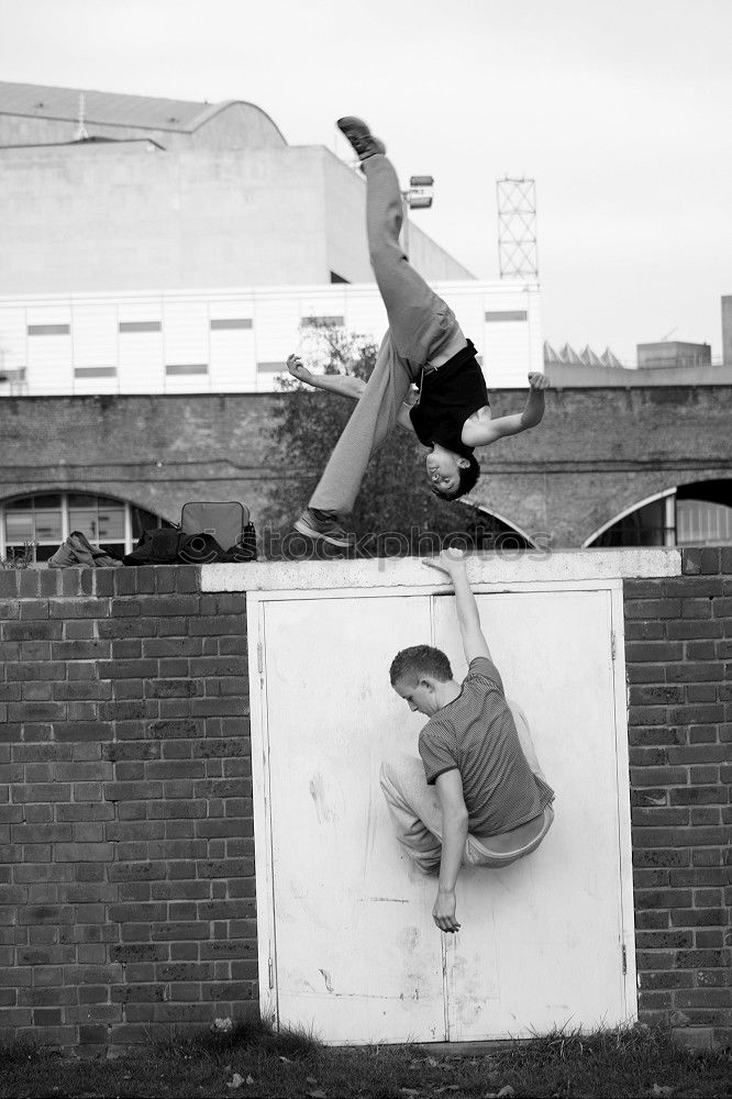 Similar – one hand Handstand Parkour