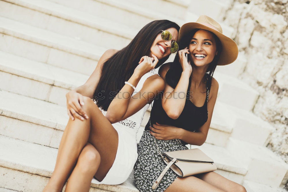 Similar – Caucasian Teenager girls enjoying ice cream on the beac