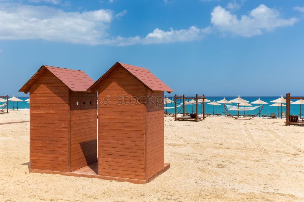 Similar – Lifeguard station on sunny beach