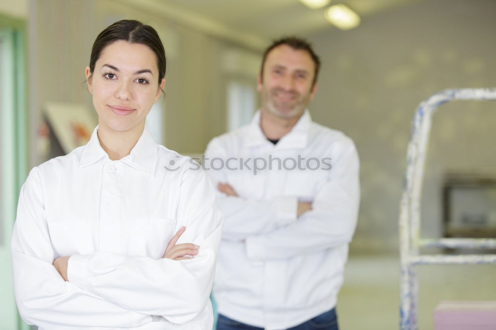 Similar – Image, Stock Photo Lab workers at building