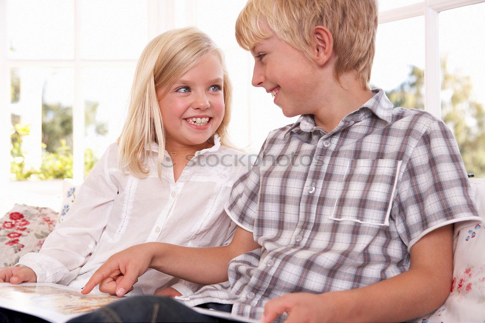 Similar – Image, Stock Photo Teenagers sitting by the map in classroom