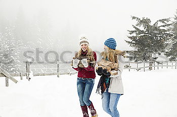 Similar – Image, Stock Photo People stroking dog in snows