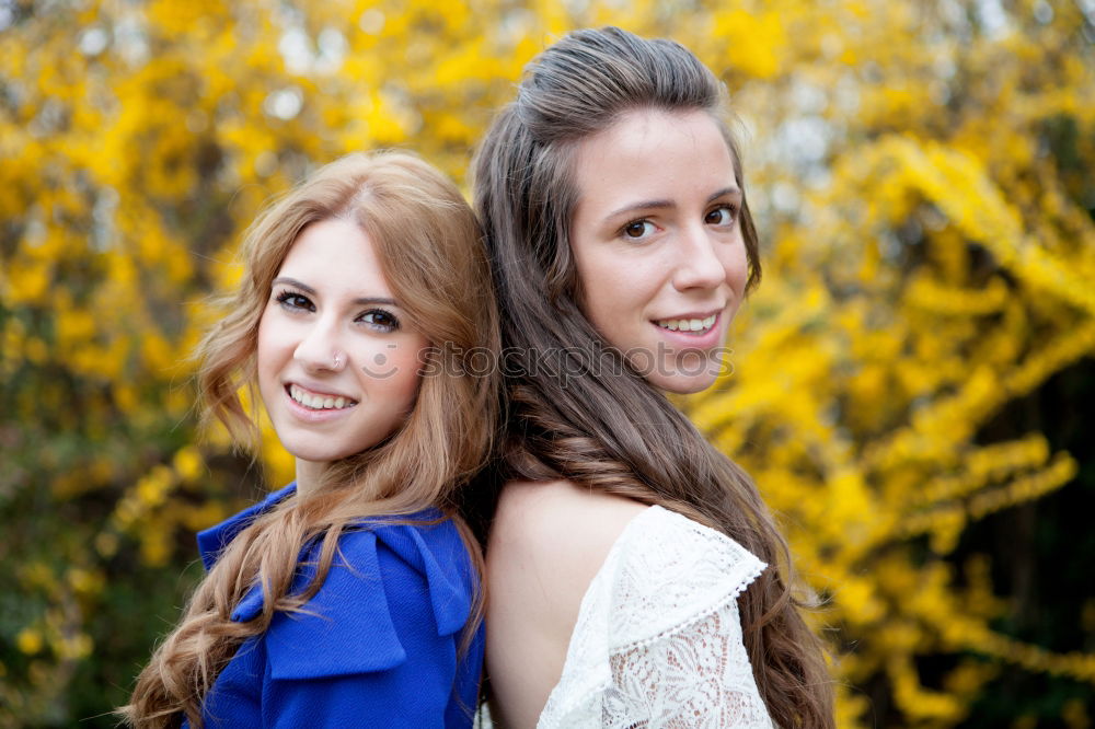 Similar – Portrait of two cheerful women