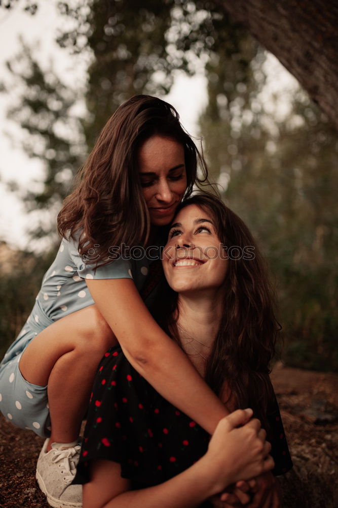 Similar – Portrait of two cheerful women