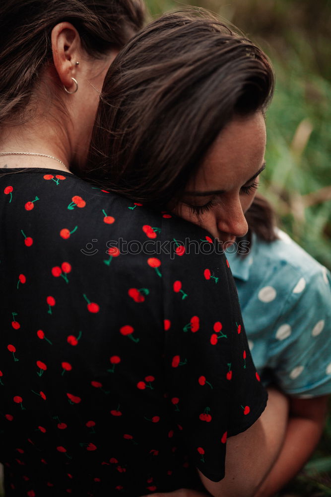 Similar – Image, Stock Photo Heavily pregnant woman laughs and rejoices with her husband