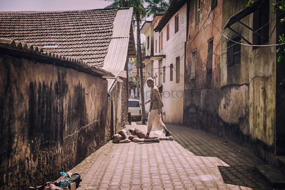 Similar – Image, Stock Photo Small alley in Montpellier, France