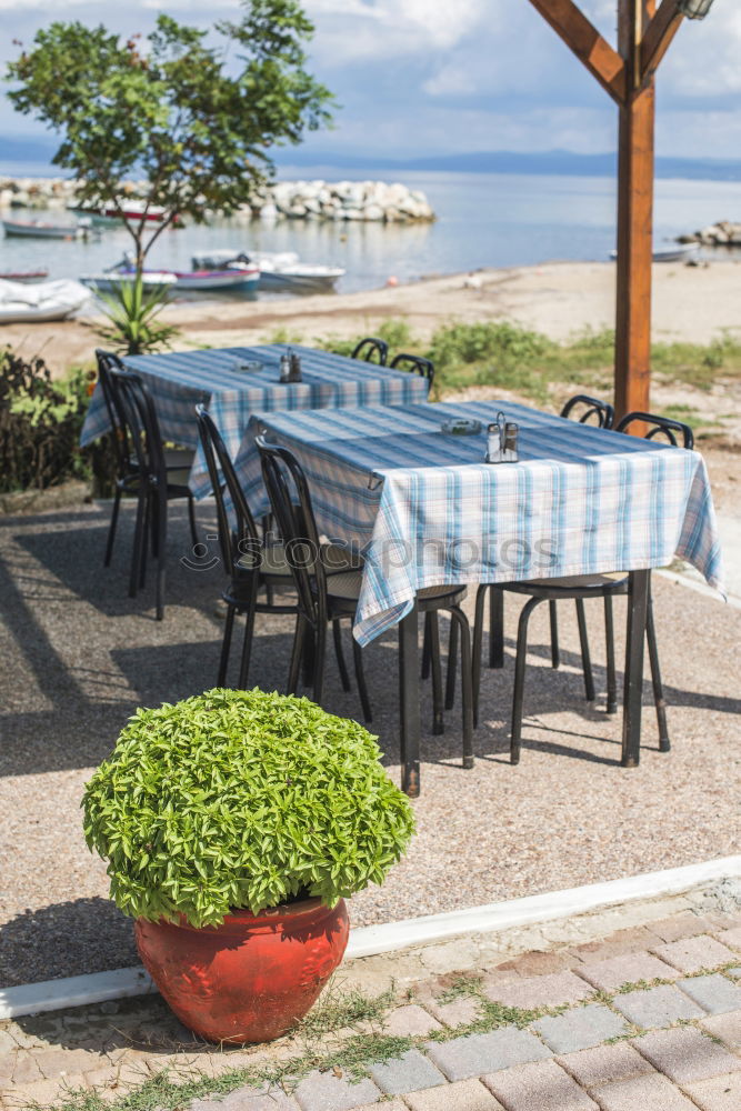 Similar – Image, Stock Photo Typical greek restaurant.