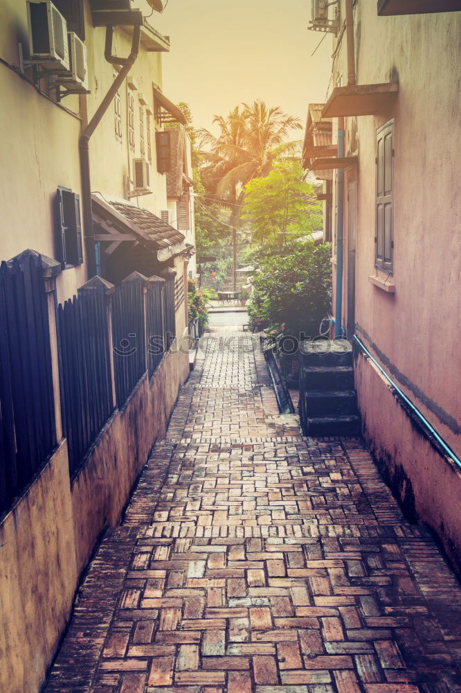 Similar – Image, Stock Photo Road between village houses